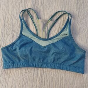 Brooks Blue Racerback Running Sports Bra